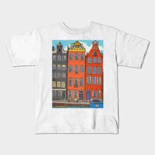 Herengracht Amsterdam City Travel Art Kids T-Shirt